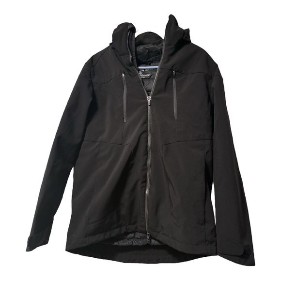 MSX MICHAEL STRAHAN Vest and zip in Jacket Black Two in One Jacket Size Small - Picture 1 of 4